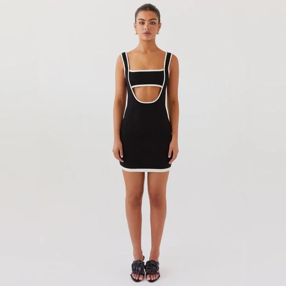 Peppermayo | Dresses | New Nwt Peppermayo Exclusive Lost In Paris Knit Mini  Dress Black | Poshmark